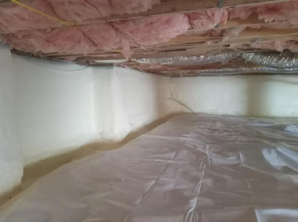 Crawl space encapsulation with closed-cell spray foam for Attic Insulation in Chambersburg